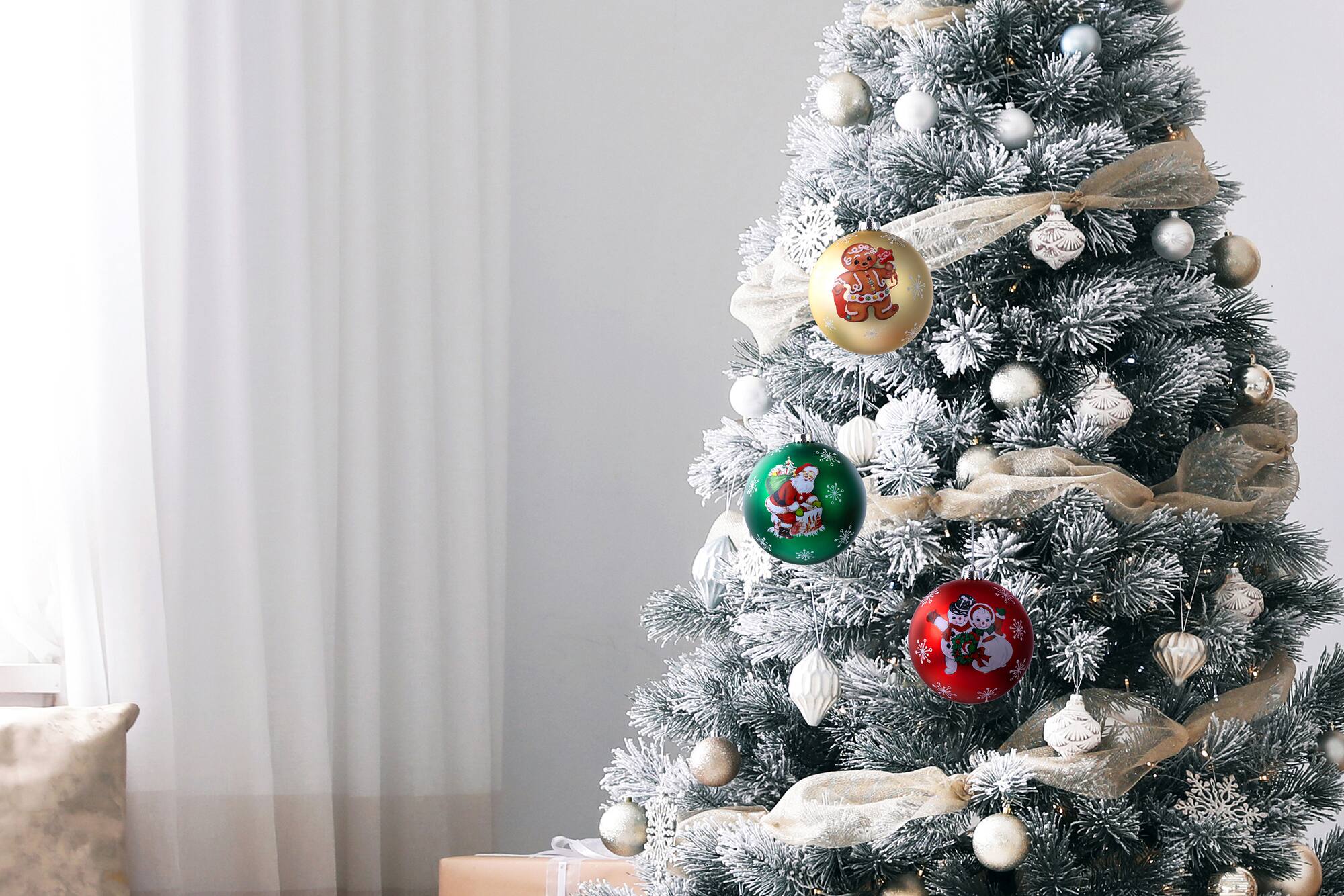 Mr. Christmas 6" Shatterproof Ball Ornaments Set